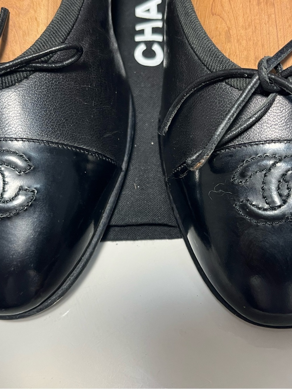 Vintage CHANEL Black Ballerina Flats - Picture 2 of 8